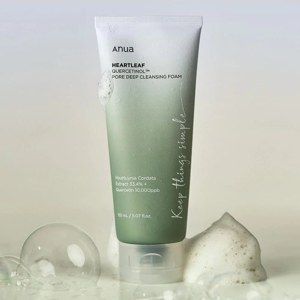 Anua heartleaf Quercetinol pore deep cleansing foam