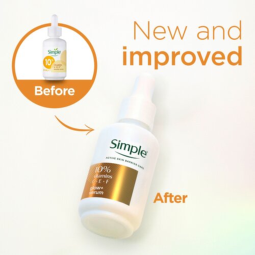 Simple  10% Vitamins C + E + F Glow Serum