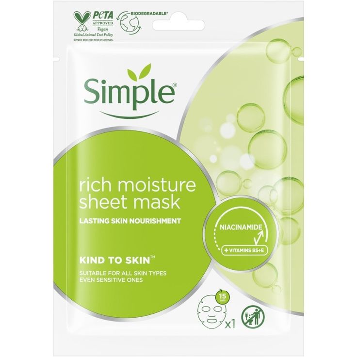 Simple Kind to Skin Rich Moisture Sheet Mask