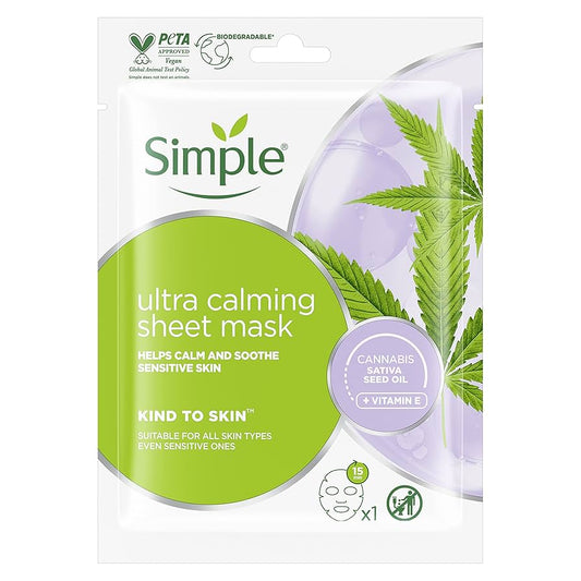 Simple Kind to Skin Biodegradable Sheet Mask Ultra Calming 1 pc