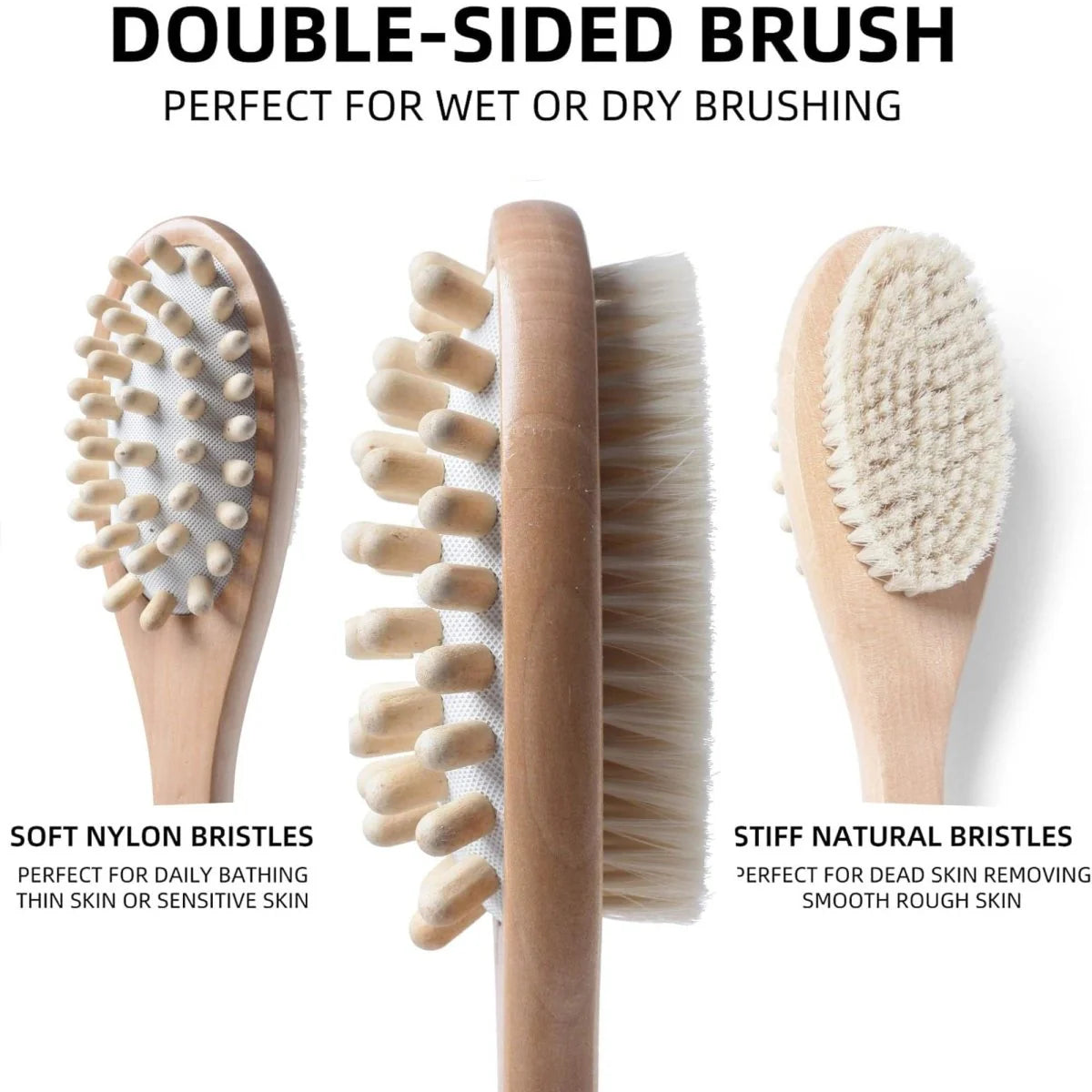 Manicare Essentials 2 in 1 Bamboo Bath Brush