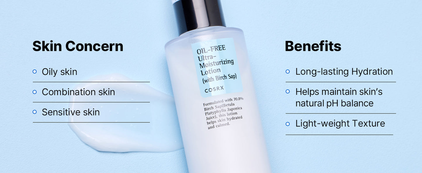Cosrx Oil Free Ultra Moisturizing Lotion with Birch Sap