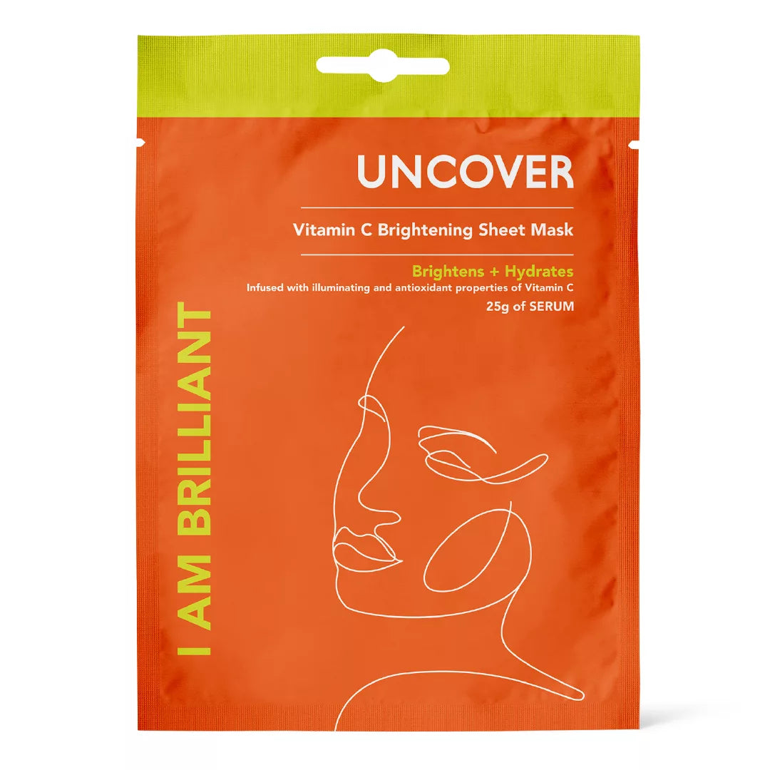 uncover  vitamin c brightening sheet mask